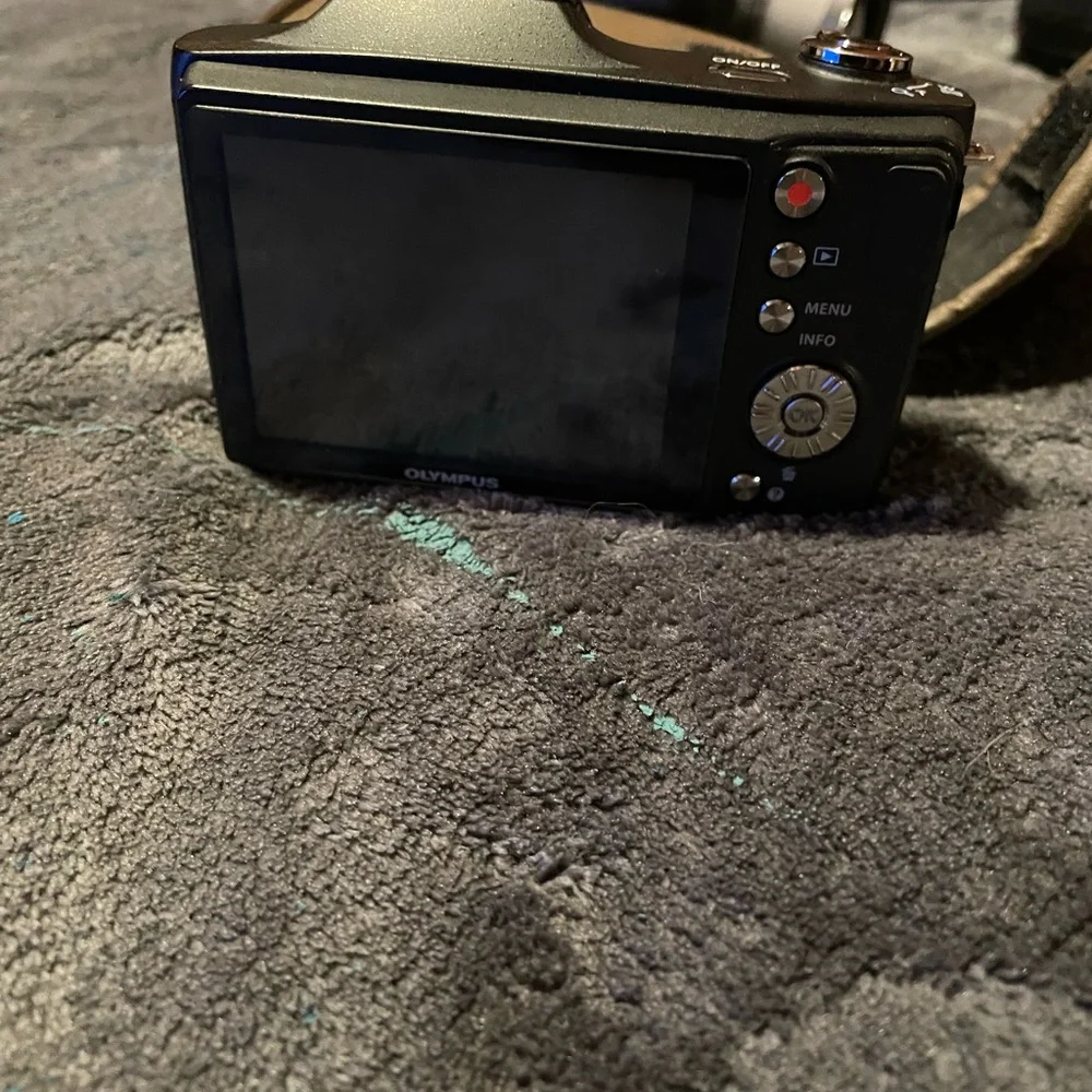 Olympus Digital Camera with Brown Case